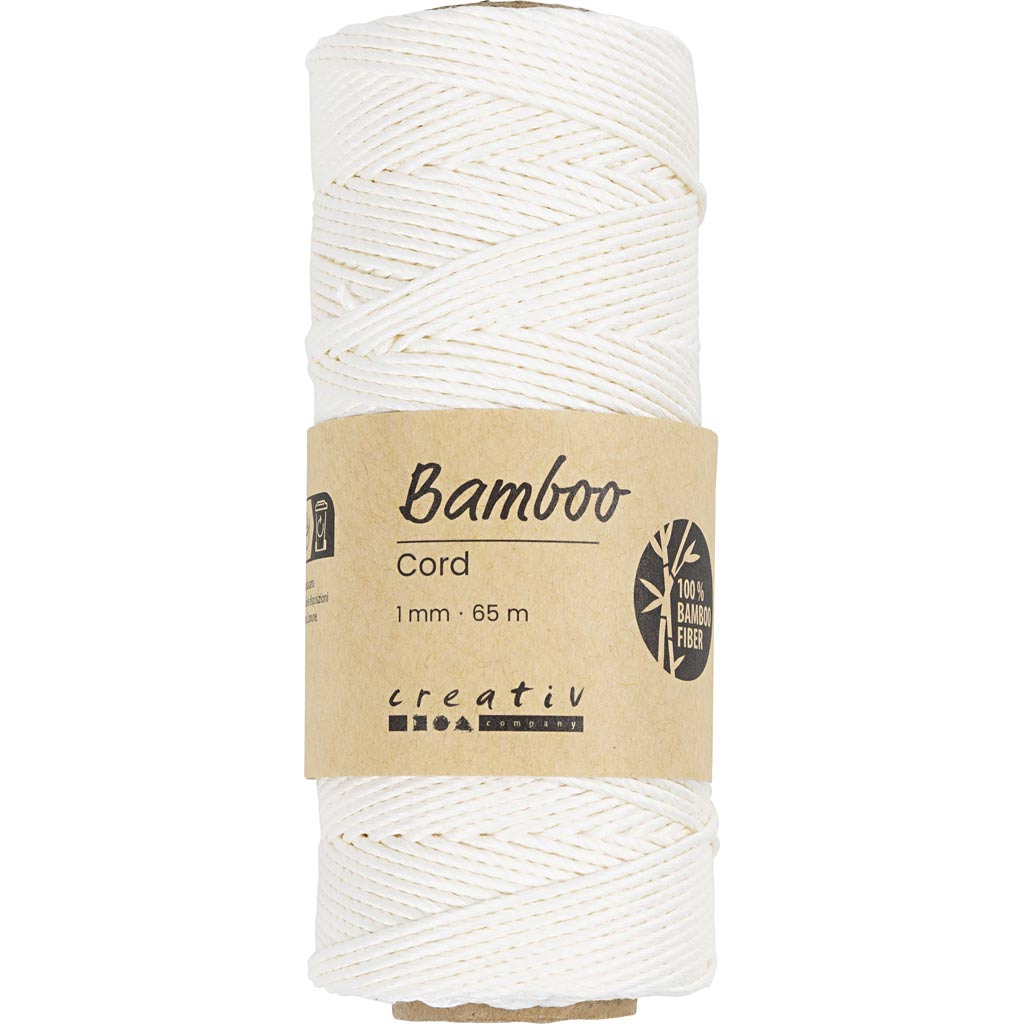 Creative company bamboekoord wit, 65m