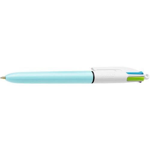 Balpen bic kunststofhouder medium 0,4 mm 4-kleuren drukknop