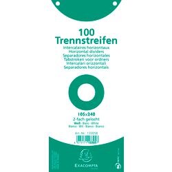 Scheidingsstroken exacompta 13305b karton wit