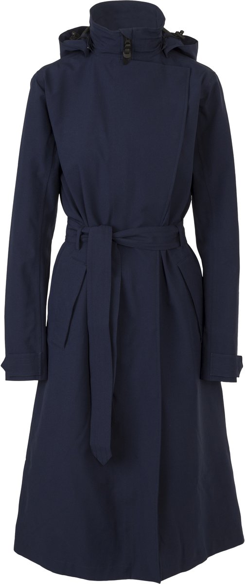 Agu trench coat long urban outdoor - dames regenjas - blauw - maat xxl
