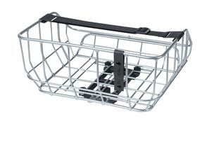 Panier arrière Basilic | 25 Litres | Aluminium | Chrome | Système de micro