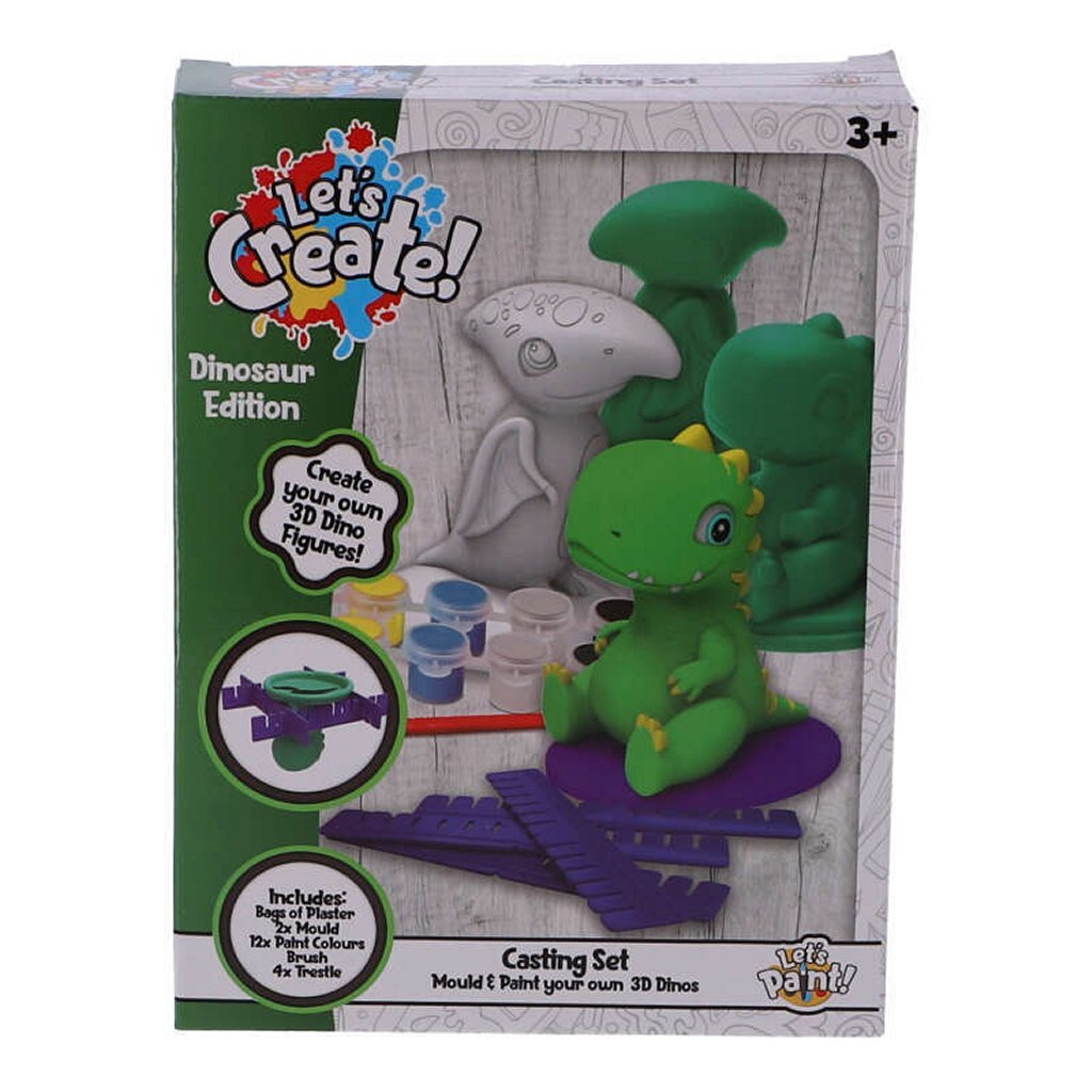 Laten we creëren! Laten we geweldig zijn! gipsgieten dino