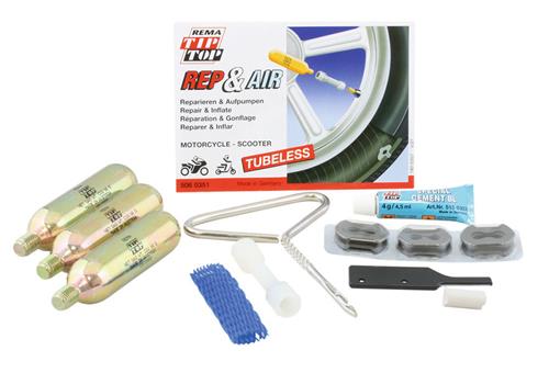Rematiptop reparatieset air motorfiets tubeless