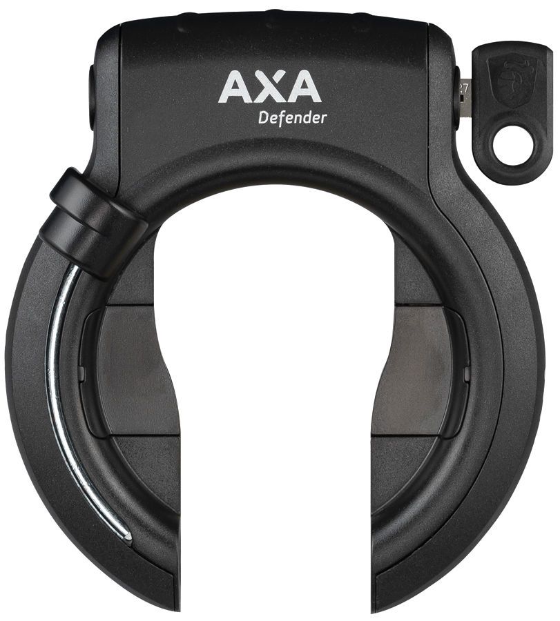 Ringslot Axa Defender met Bosch 2 rackcilinder en uitneembare sleutels - glanzend zwart (werkplaatsverpakking)