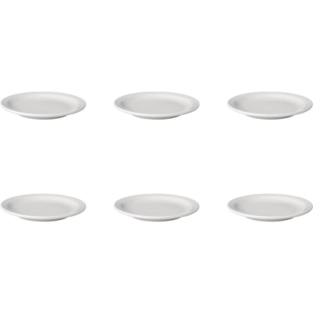 Mammoet gebaksbord budgetline smalle rand porselein 16cm set a 6 stuks