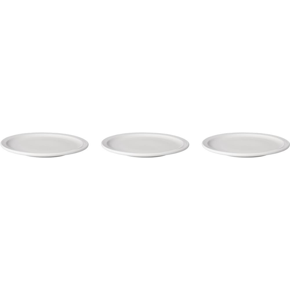 Mammoet bord smalle rand budgetline porselein wit 24cm (set van 3)