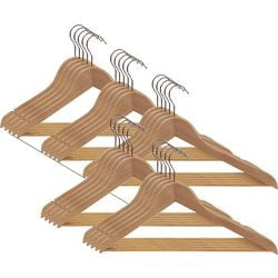 Kleerhangers pmbasic bo alba hout 45x22cm haken 4cm 25 stuks