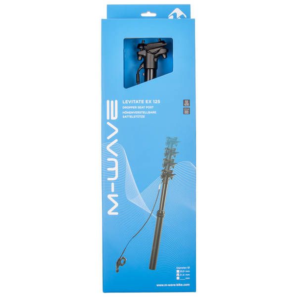 Tige de selle télescopique M-Wave Levitate EX 0-125 mm réglable en hauteur ø30,9 mm 475 mm