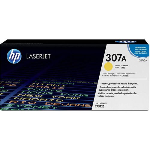 Tonercartridge hp ce742a geel