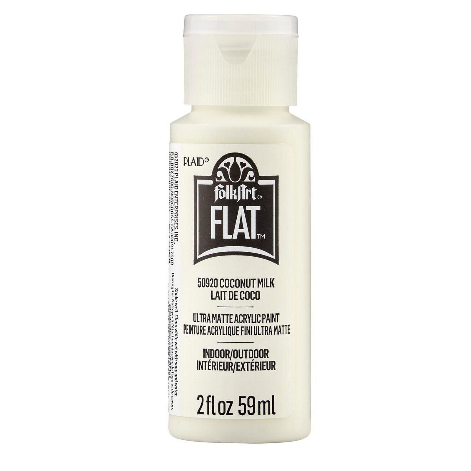Folkart • flat ultra matte acrylic paint coconut milk 59ml