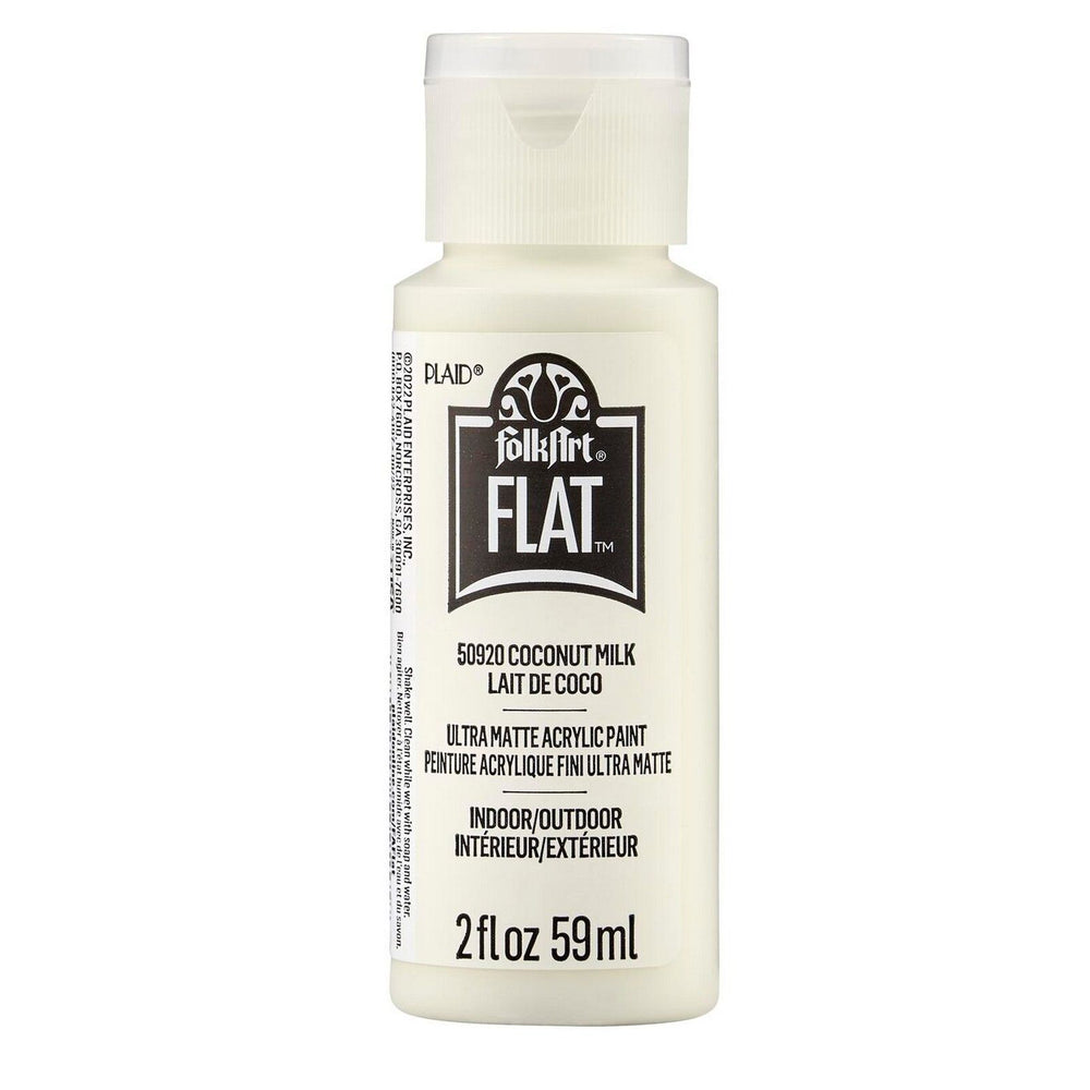 Folkart • flat ultra matte acrylic paint coconut milk 59ml