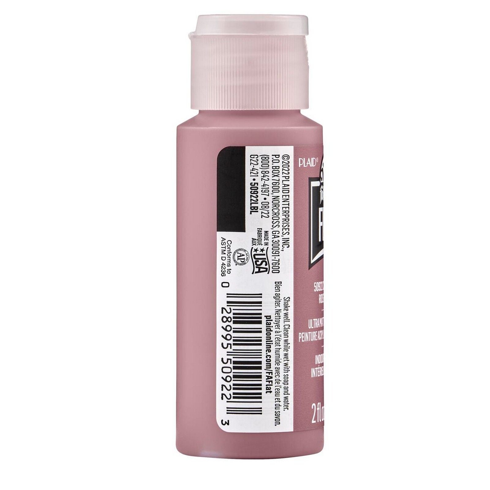 Folkart • flat ultra matte acrylic paint cinder rose 59ml