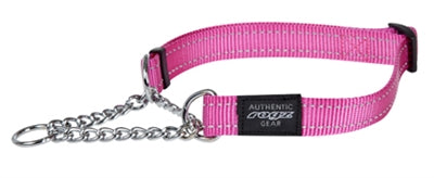 Rogz voor honden fanbelt halfslip halsband roze