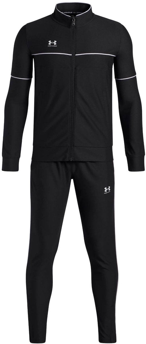 Under armour ua b challenger tracksuit-blk jongens trainingspak - zwart - wit 140