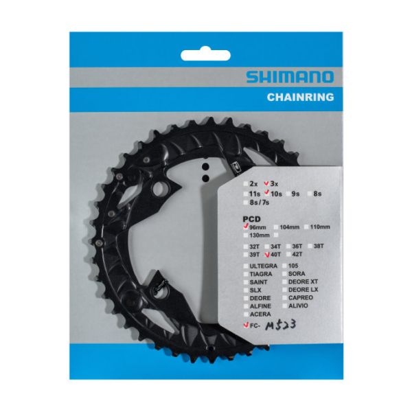 Shimano - Kettingblad 40T FC-MT500 FC-M523 voor kettingbeschermer (AN) 10 speed - zwart