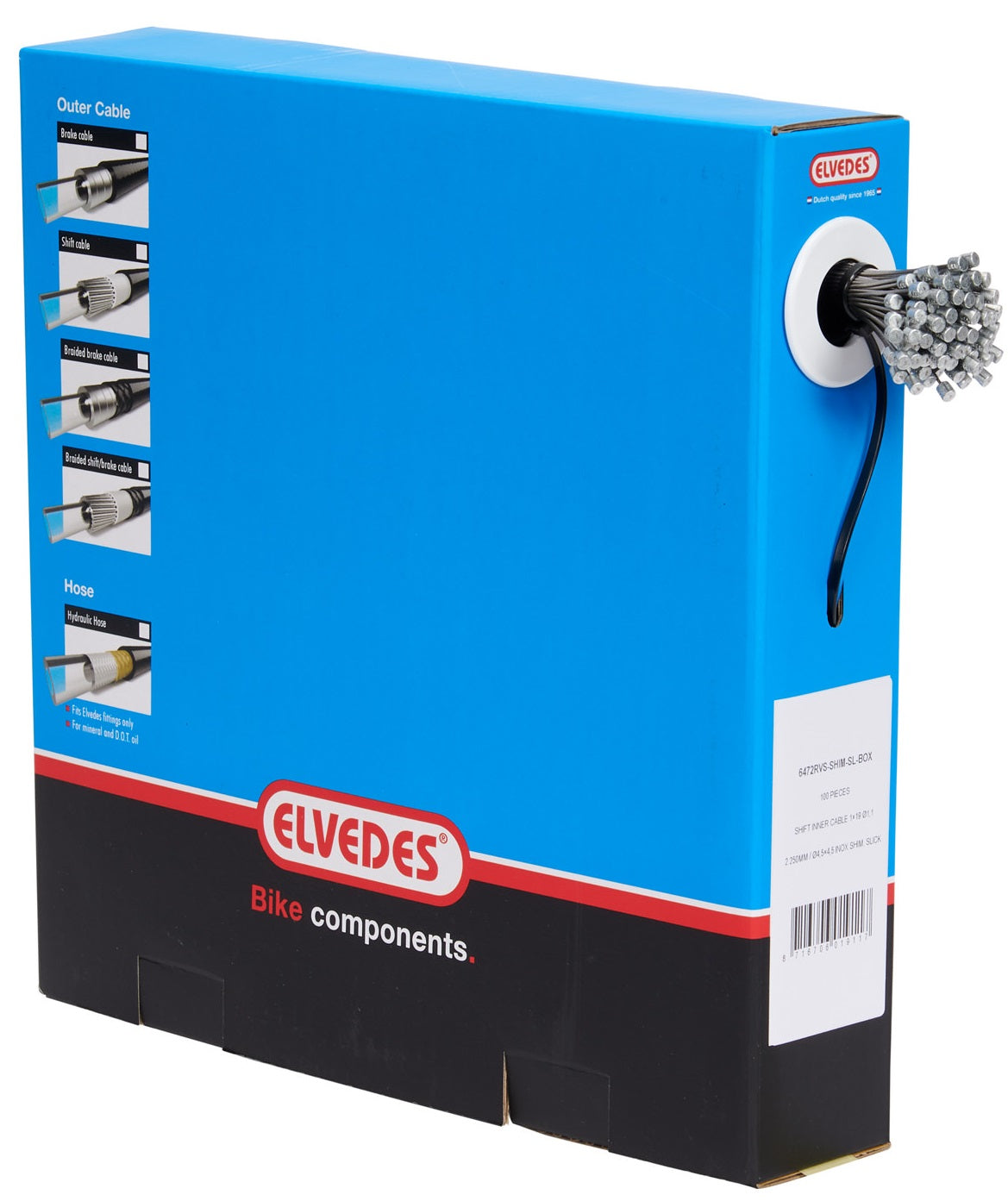 Elvedes schakel binnenkabel slick rvs 2250 mm ø 1,1 mm (100x)