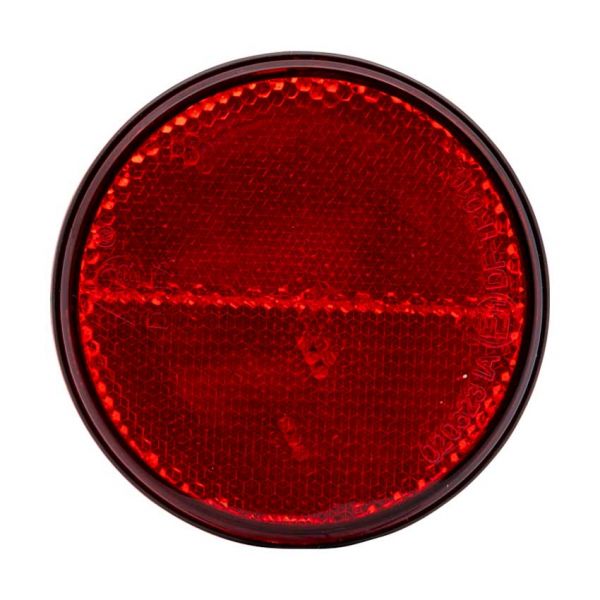 Reflector rond 70 mm. rood plak