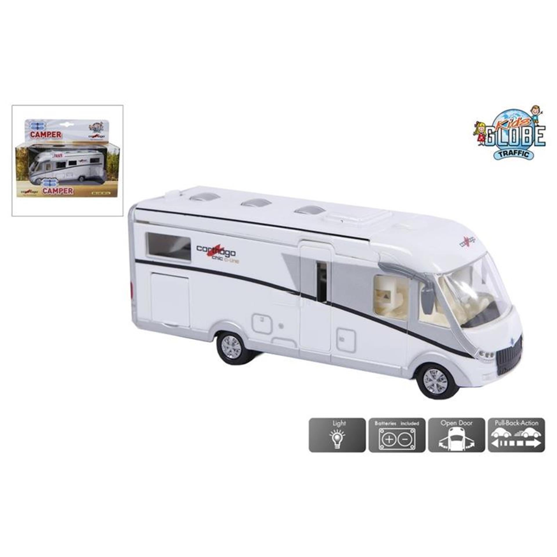 Kinderbol Gegoten Carthago Camper met Licht, 16cm