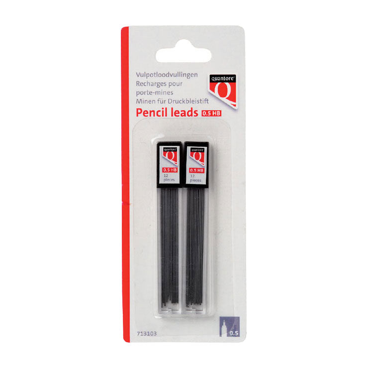 Quantore potloodstift 0.5mm hb 24 stuks