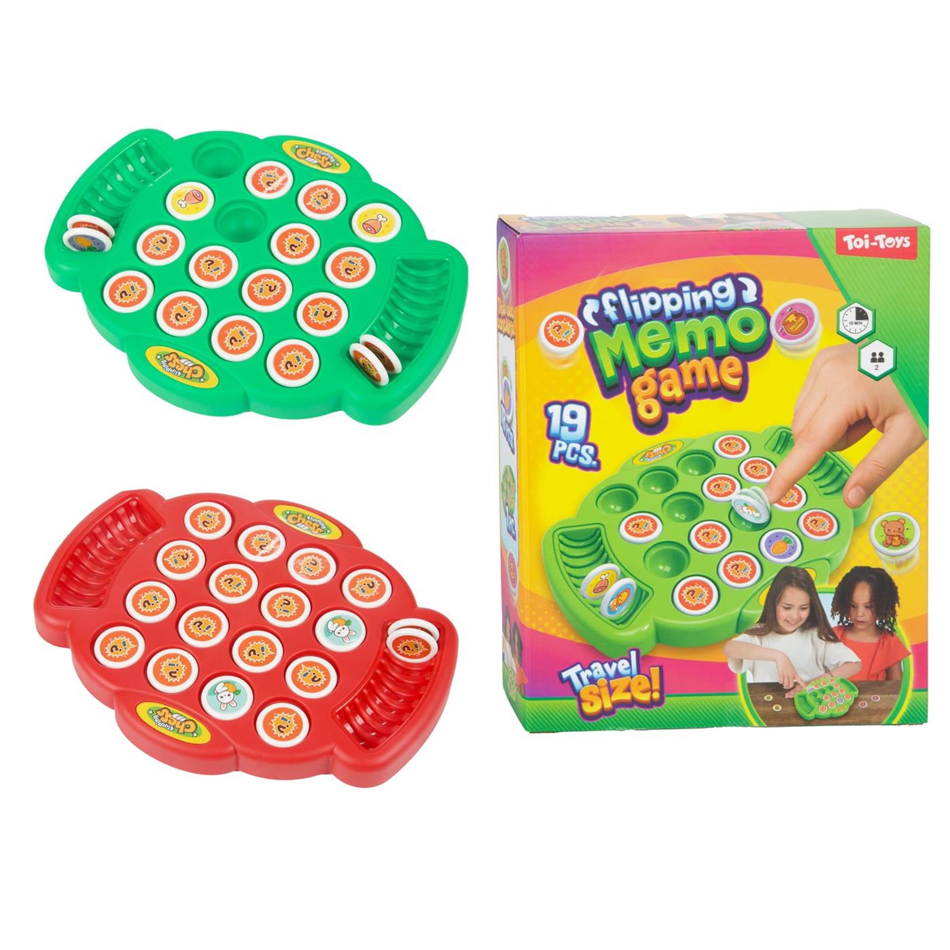 Toi-toys games geheugenspel -memo flip over- 18st+bord 2ass