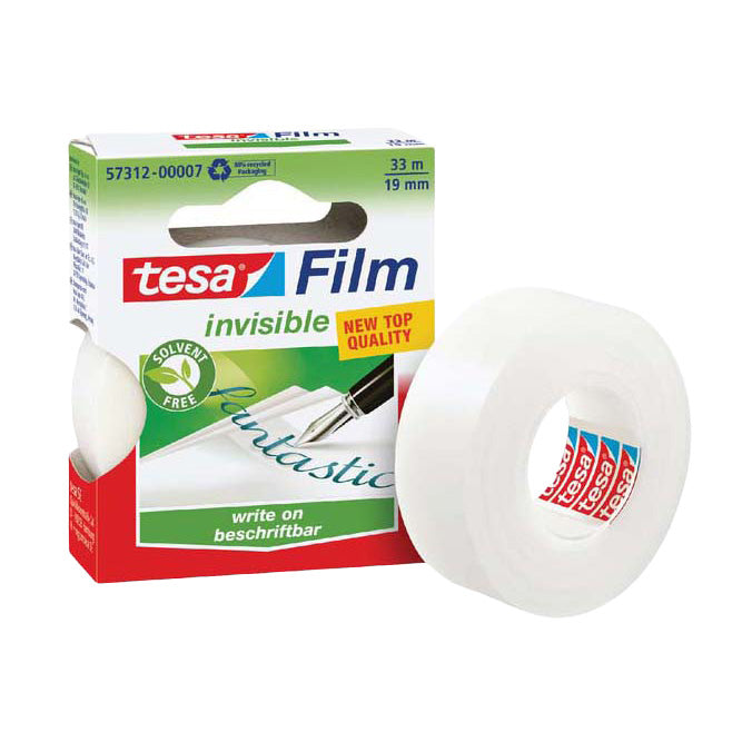 Quantore onzichtbaar plakband tesa film 19mmx33m