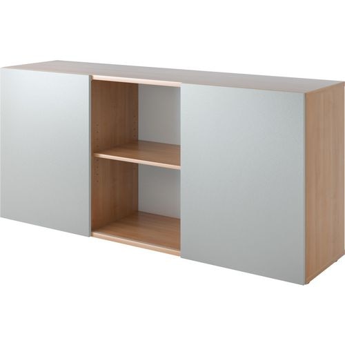 Bach schuifdeurkast hammerer 2fh zilver, walnoot
