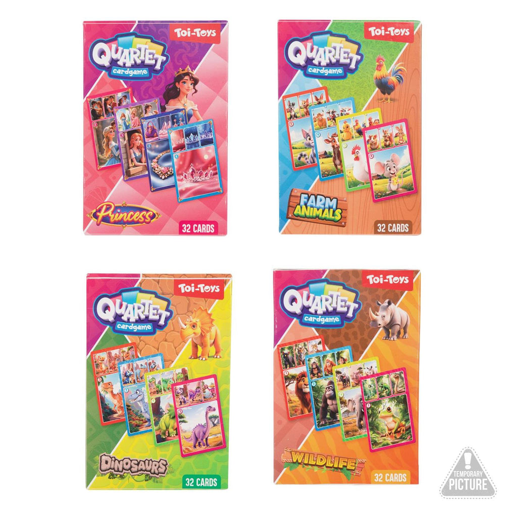 Toi-toys games kaartspel kwartet 32 kaarten 4 assorti