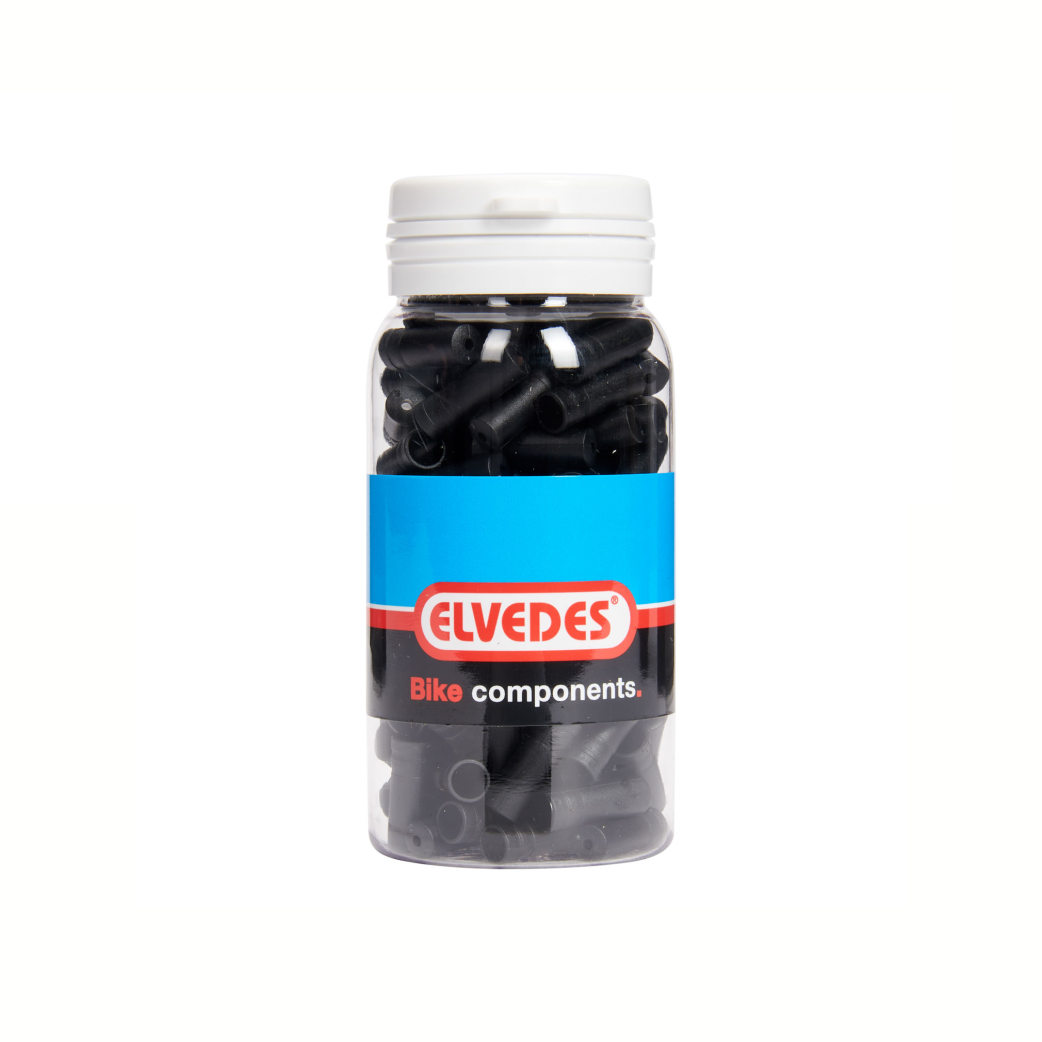 Chapeau de câble Elvedes Ø5.0mm PVC - noir (150 pièces)