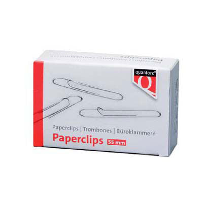 Quantore paperclip r50 55mm lang, 100s.