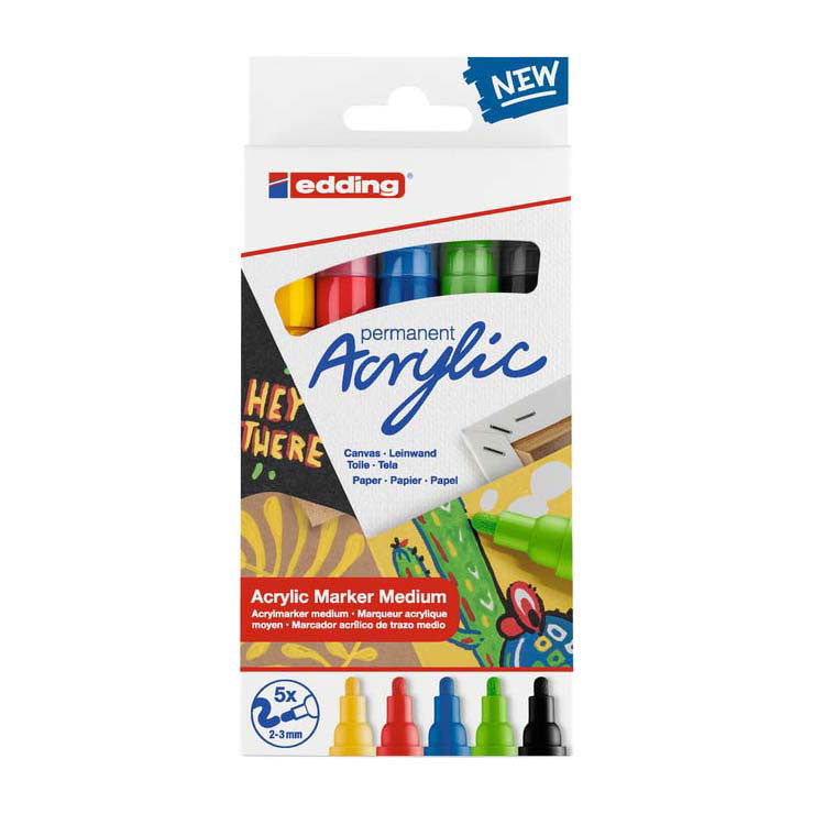 Quantore acrylmarker edding basis, 5st.