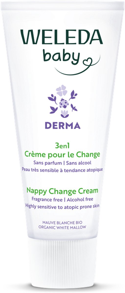 Weleda baby derma 3-in-1 billenbalsem - billenzalf - vermindert roodheid herstelt geïrriteerde huid - beschermt tegen vocht - 100% natuurlijke ingrediënten - 50ml