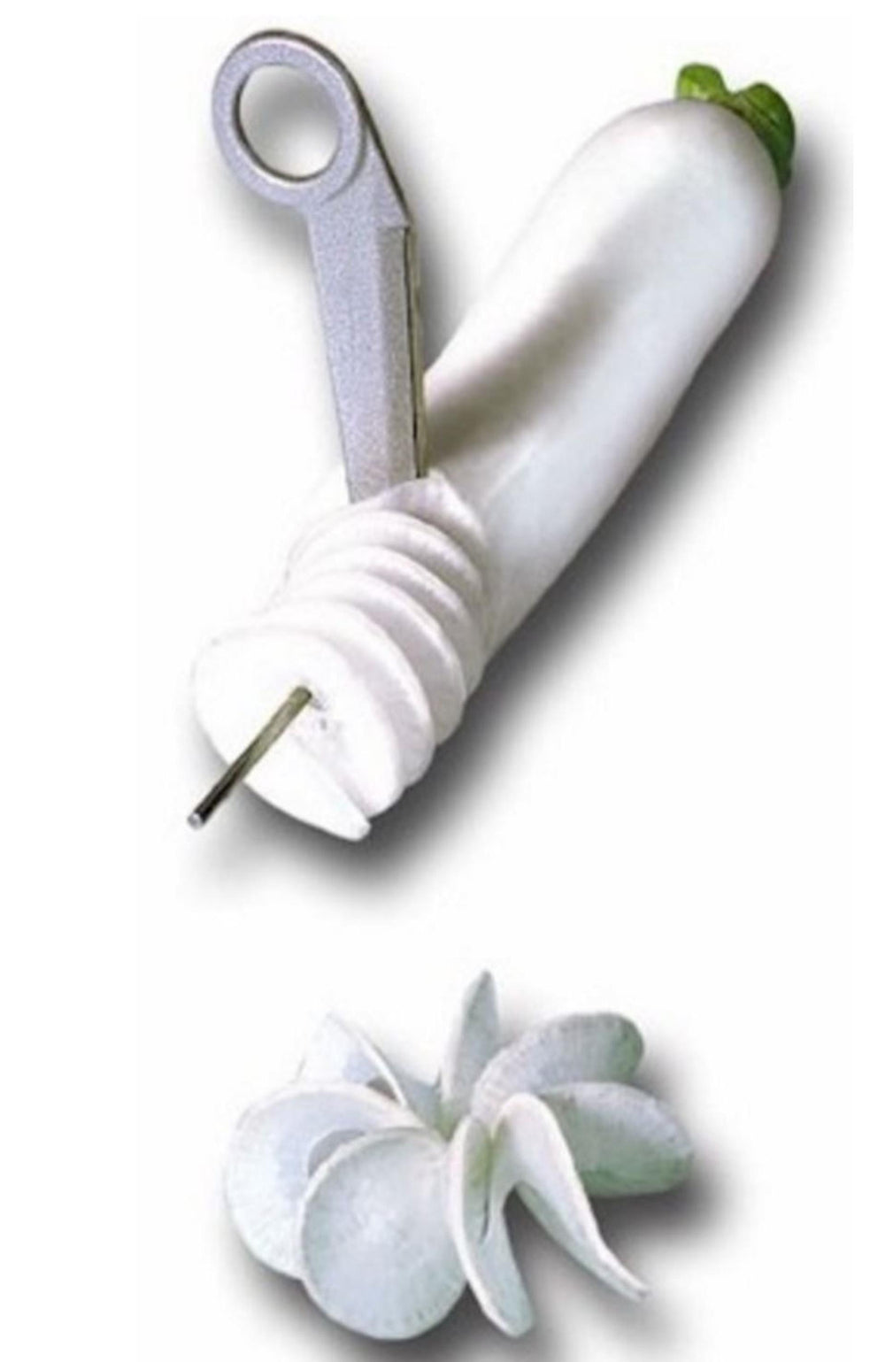 Westmark spiraalsnijder met lange centreerstaaf, lengte: 24 cm, roestvrijstalen mes aluminium, zilver grijs, 51302260