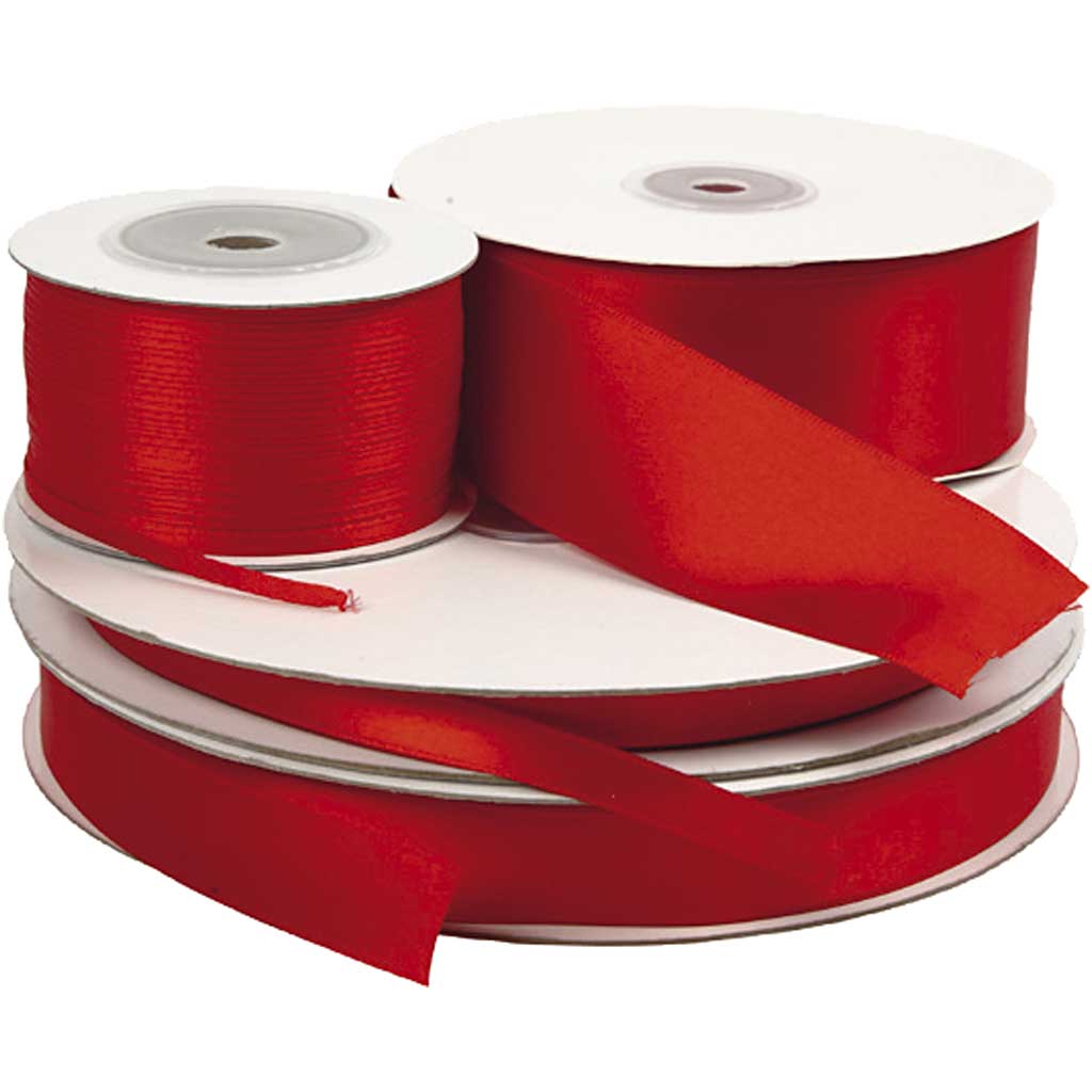 Creatief bedrijf satijnlint rood, 100m