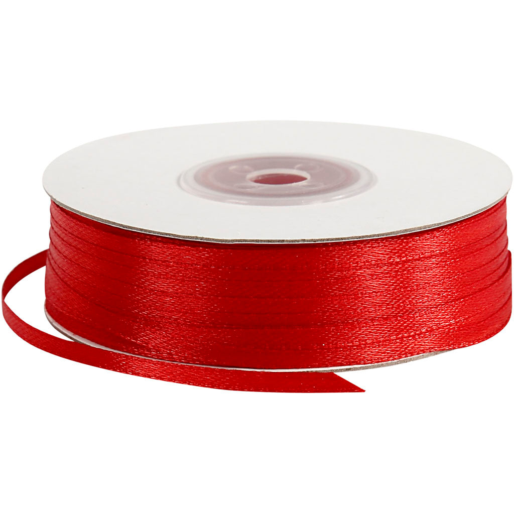 Creatief bedrijf satijnlint rood, 100m