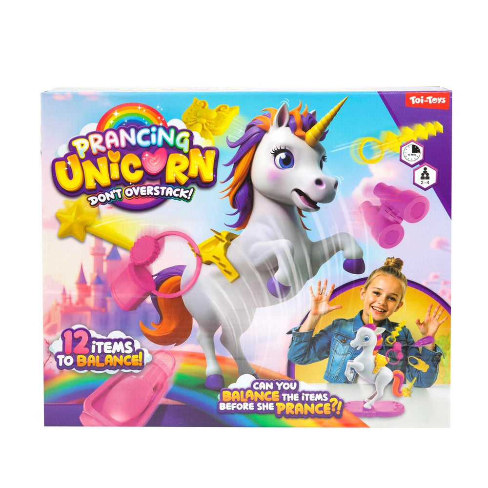 Toi-toys spel bokkende eenhoorn-met zadel+12st bagage