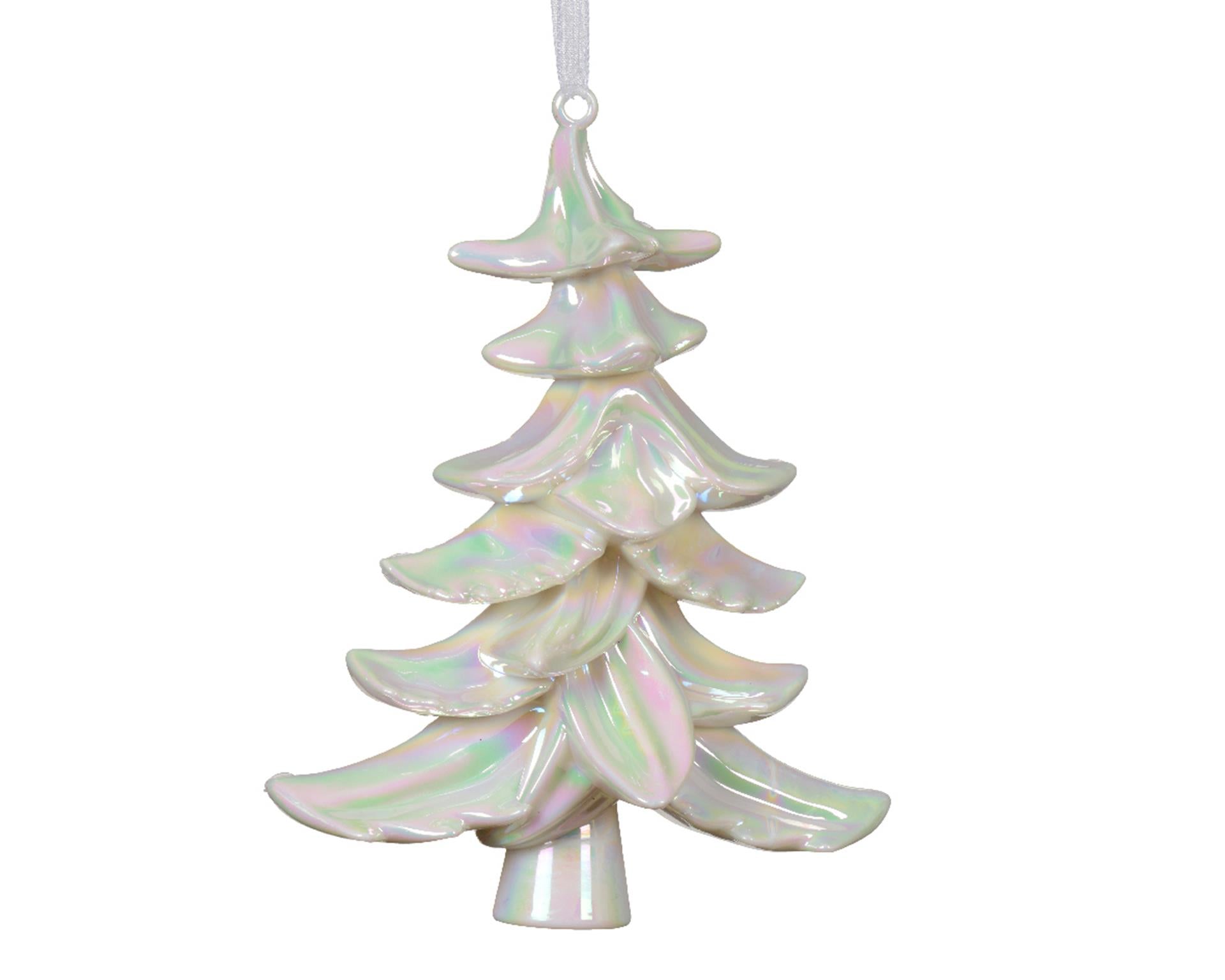 Decoris kersthanger boom iriserend kunststof 18c