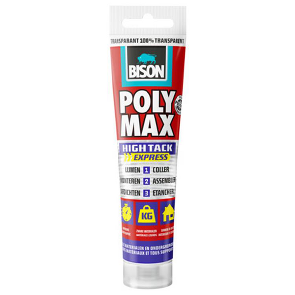 Bison polymax high tack express transparant - 115 gram