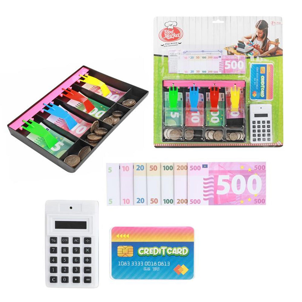 Toi-toys toi toys food market geldlade met euros rekenmachine