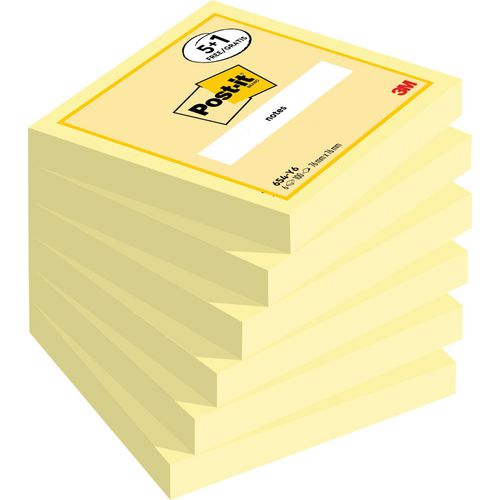 Zelfklevende notes post-it geel 76 x 76 mm