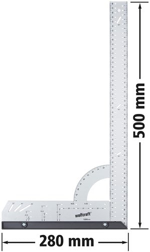 Wolfcraft universele winkelhaak | l 500mm | 1 stuk - 5206000