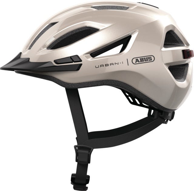 Abus fietshelm urban-i 4.0 champagne gold s - 51-55 cm - goud - geschikt voor gebruik op elektrische fietsen - stadsfietsen - 250 g