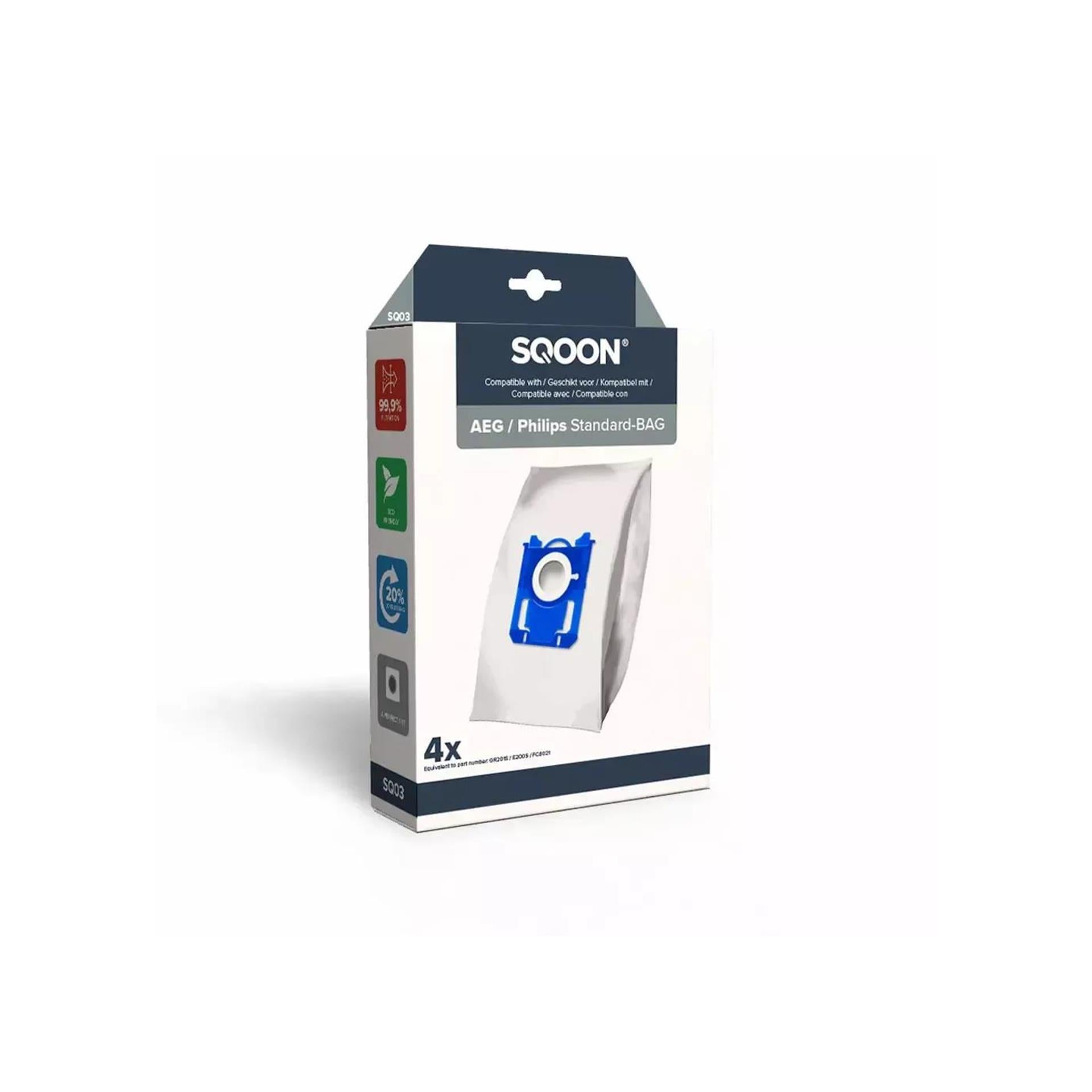 Sqoon stofzuigerzak philips standard 3-d