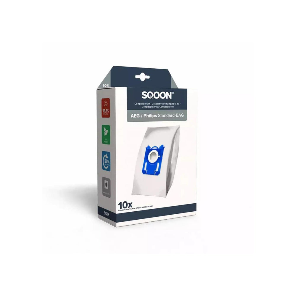 Sqoon stofzuigerzak philips standard bag 3-d doos a 10 stuks