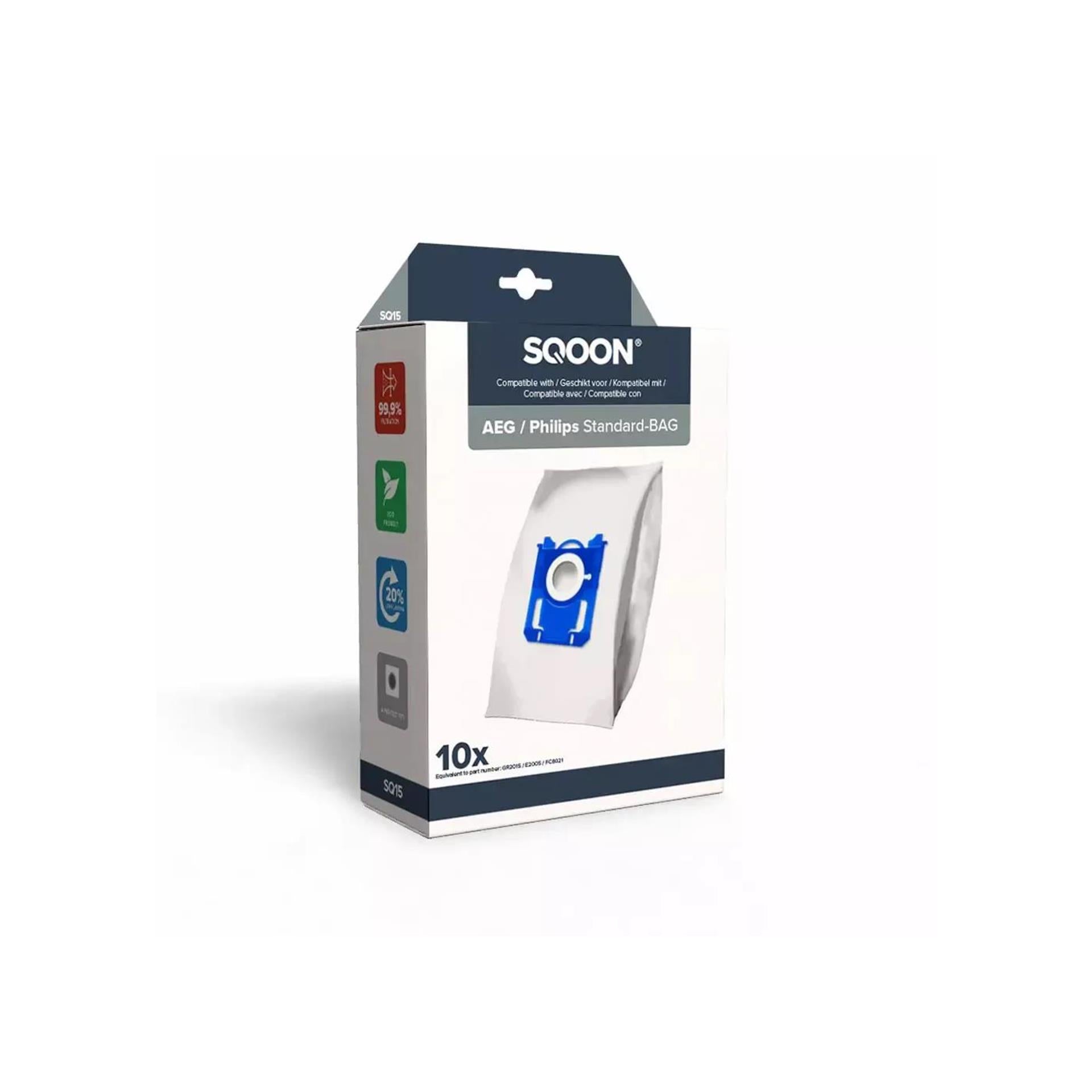 Sqoon stofzuigerzak philips stand. 10st