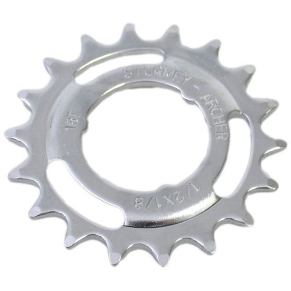 Sturmey-archer europa n.v. tandwiel sturmey archer 18t - 1 8 doorgezet - chroom