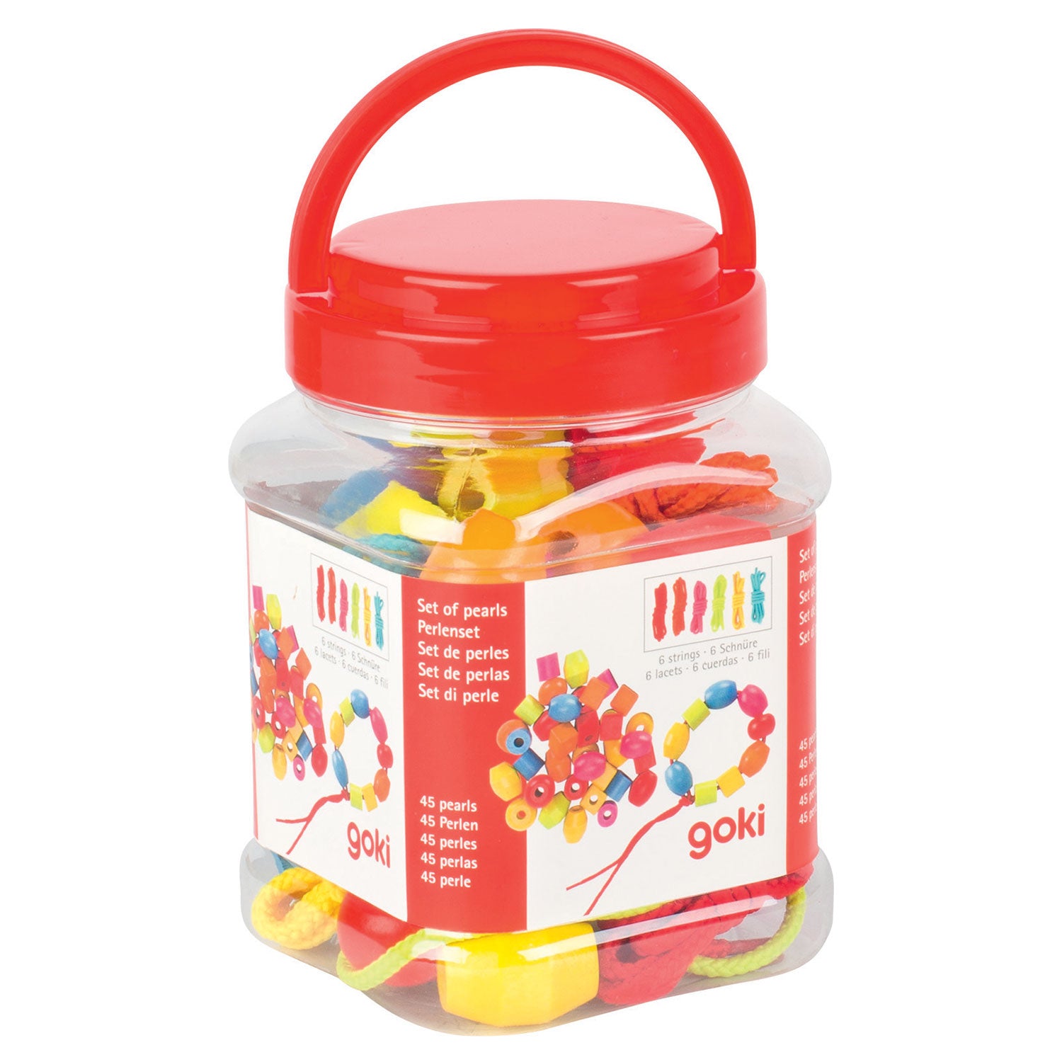 Goki houten kralenset, 45st.