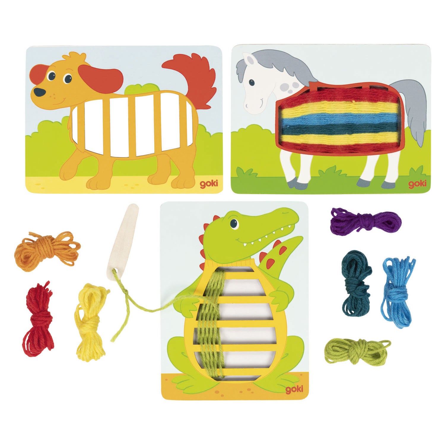 Goki Houten Weefpuzzels, 3e.