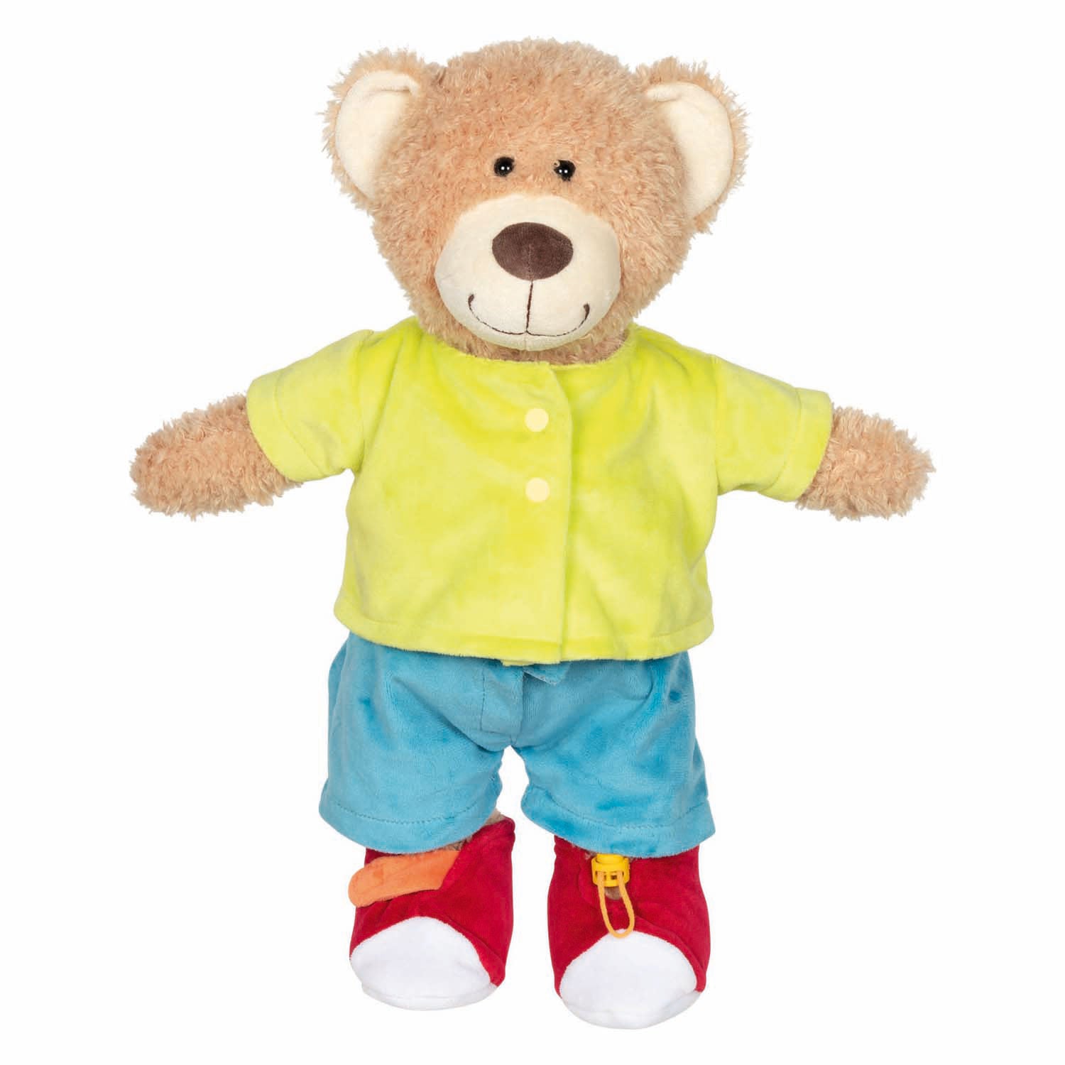Goki teddy brommel leren aankleden knuffel