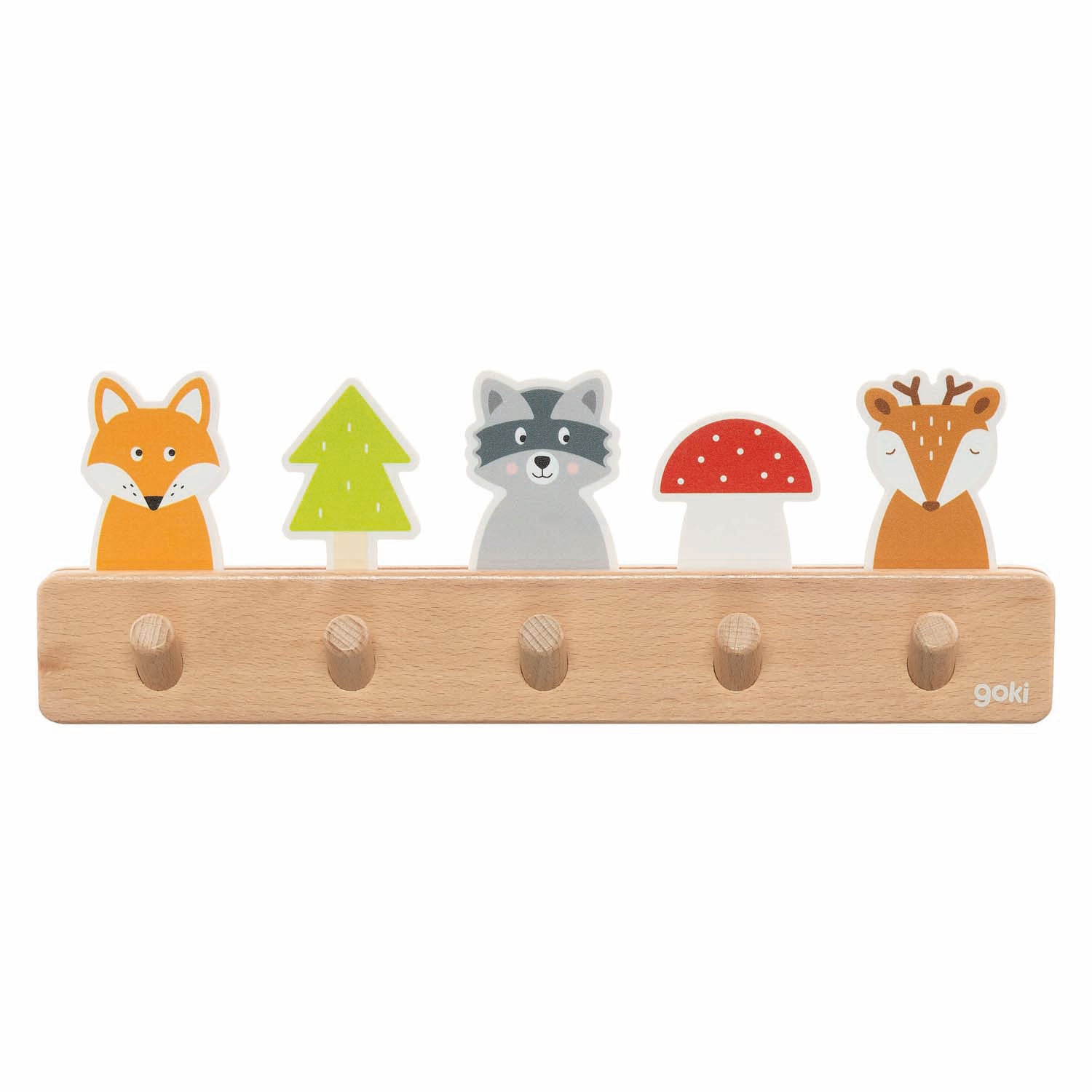 Goki houten kapstok bosvrienden