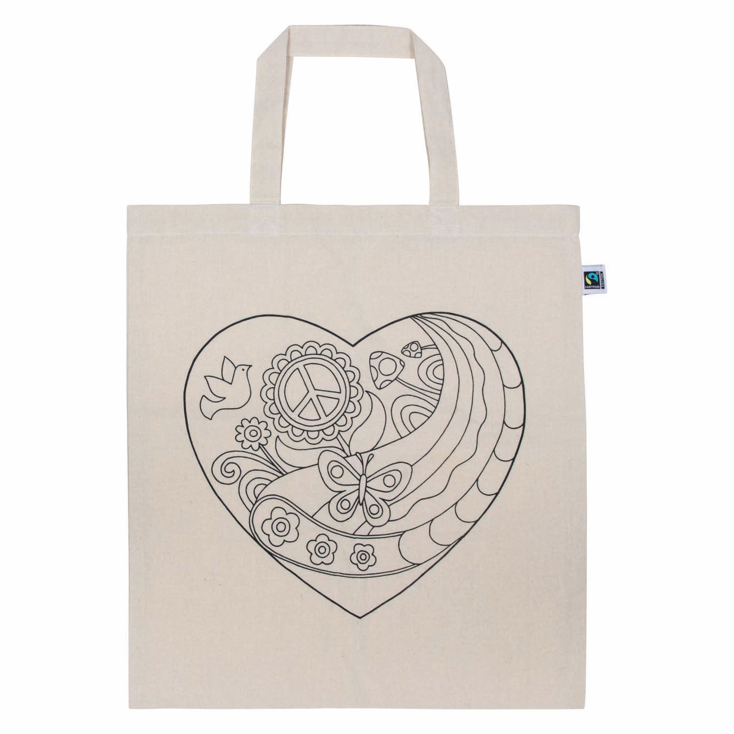 Goki katoenen tas hart